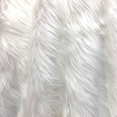 Sasha WHITE 2 Inch Long Pile Soft Luxury Faux Fur Fabric Fursuit, Cosplay Costume, Photo Prop, Trim, Throw Pillow, Crafts