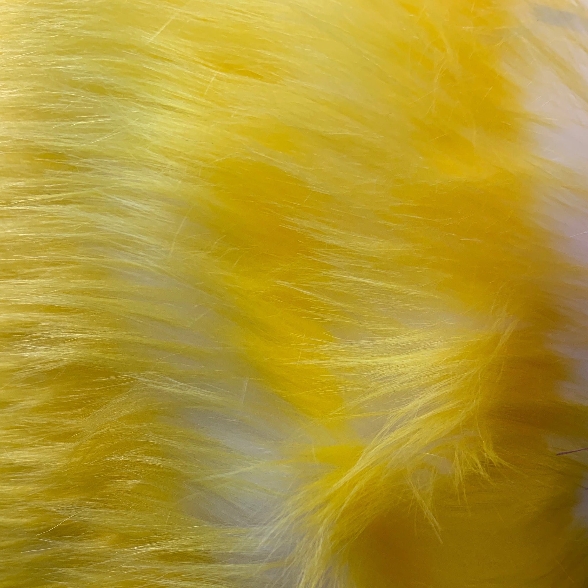 Bristol YELLOW Tip Candy Shag Long Pile Soft Faux Fur Fabric for Fursuit, Cosplay Costume, Photo Prop, Trim, Throw Pillow, Crafts