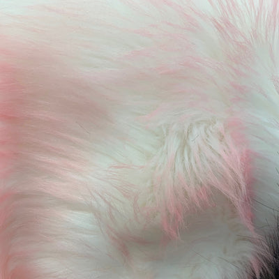 Bristol BABY PINK Tip Candy Shag Long Pile Soft Faux Fur Fabric for Fursuit, Cosplay Costume, Photo Prop, Trim, Throw Pillow, Crafts, etc.