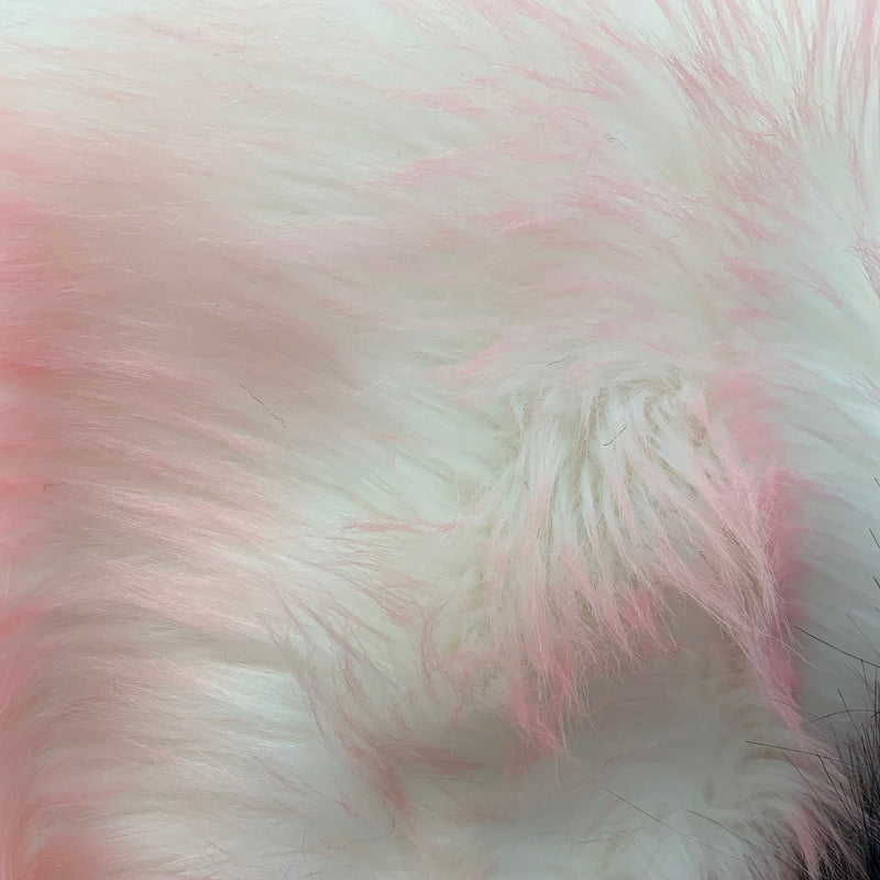 Bristol BABY PINK Tip Candy Shag Long Pile Soft Faux Fur Fabric for Fursuit, Cosplay Costume, Photo Prop, Trim, Throw Pillow, Crafts, etc.
