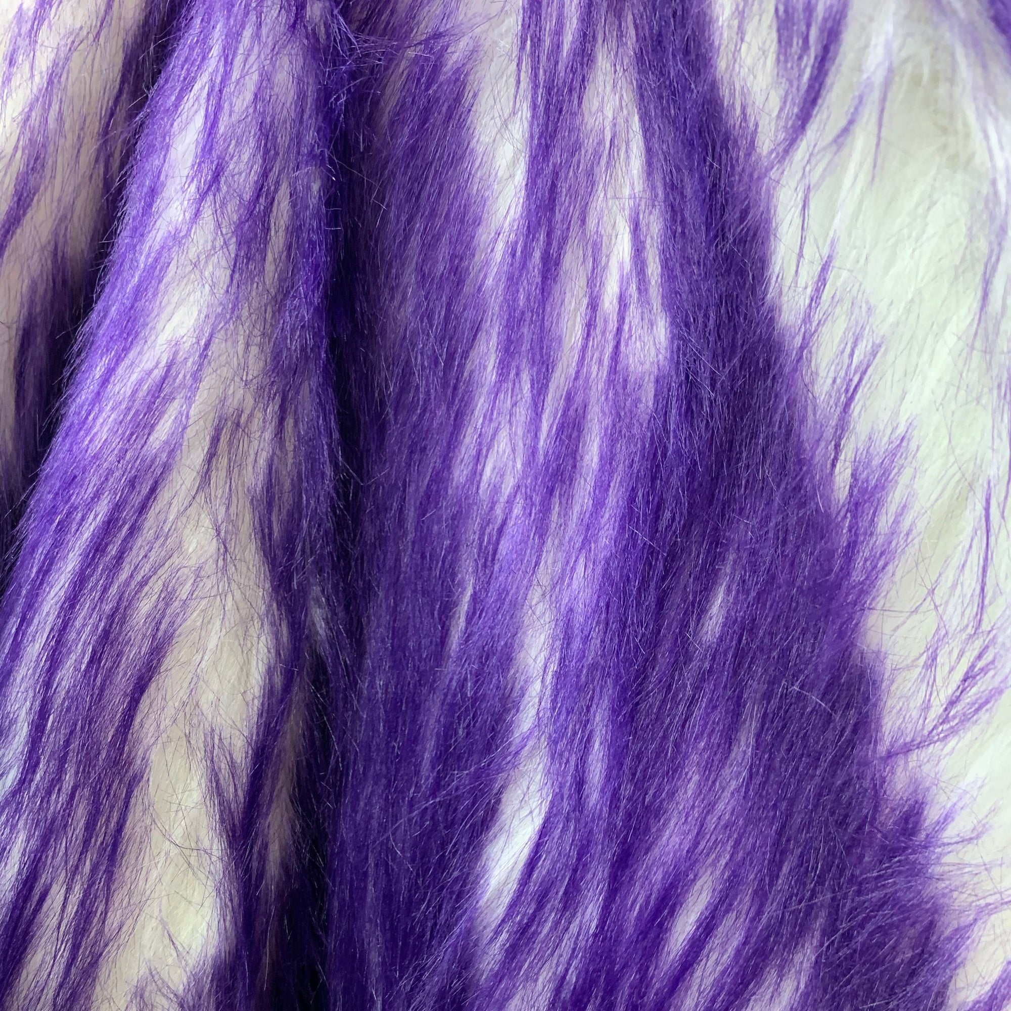 Bristol PURPLE Tip Candy Shag Long Pile Soft Faux Fur Fabric for Fursuit, Cosplay Costume, Photo Prop, Trim, Throw Pillow, Crafts