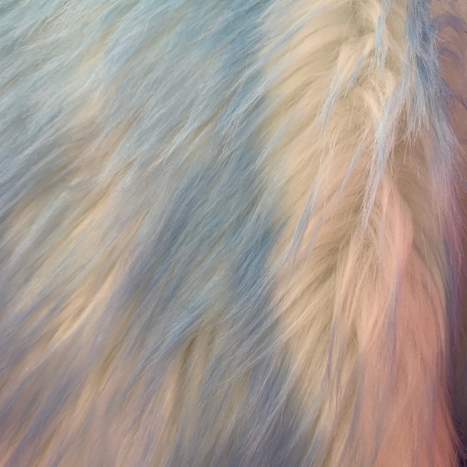 Bristol BABY BLUE Tip Candy Shag Long Pile Soft Faux Fur Fabric for Fursuit, Cosplay Costume, Photo Prop, Trim, Throw Pillow, Crafts