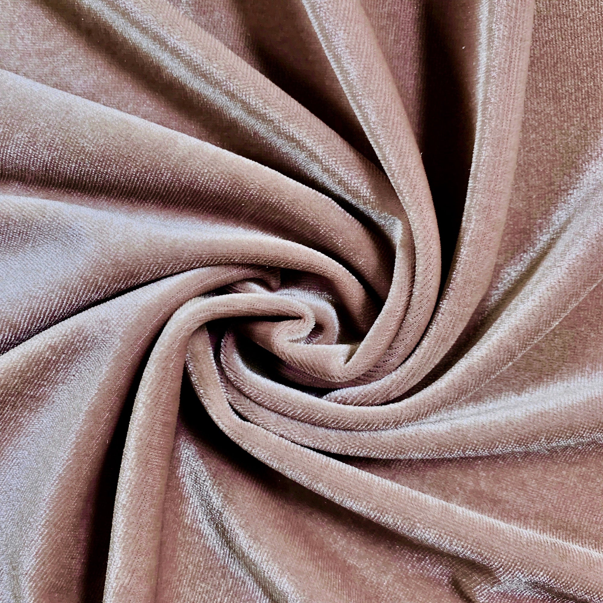 Princess OLD ROSE Polyester Stretch Velvet Fabric by the Yard for Tops, Dresses, Skirts, Dance Wear, Costumes, Crafts - 10001