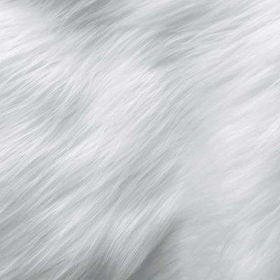 Eden WHITE Shaggy Long Pile Soft Faux Fur Fabric for Fursuit, Cosplay Costume, Photo Prop, Trim, Throw Pillow, Crafts NewFabricsDaily