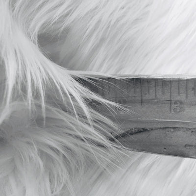 Eden WHITE Shaggy Long Pile Soft Faux Fur Fabric for Fursuit, Cosplay Costume, Photo Prop, Trim, Throw Pillow, Crafts NewFabricsDaily