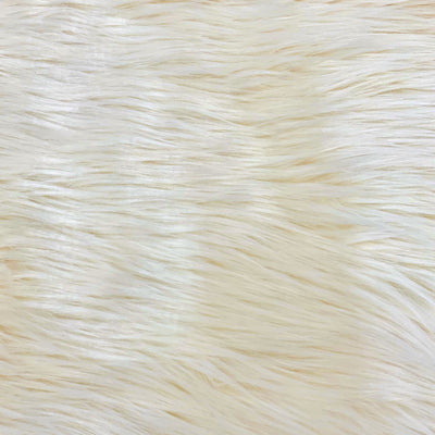 Eden IVORY Shaggy Long Pile Soft Faux Fur Fabric for Fursuit, Cosplay Costume, Photo Prop, Trim, Throw Pillow, Crafts