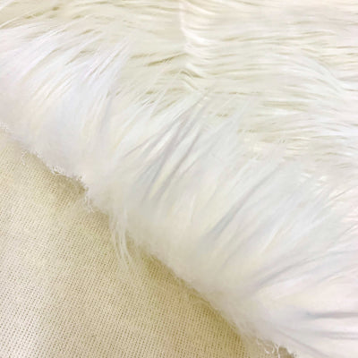 Eden IVORY Shaggy Long Pile Soft Faux Fur Fabric for Fursuit, Cosplay Costume, Photo Prop, Trim, Throw Pillow, Crafts