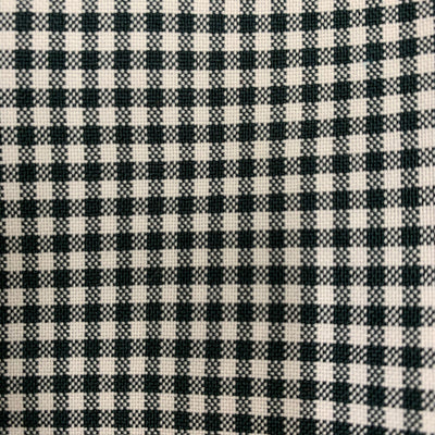 Keira BLACK Mini Checkered Polyester Poplin Fabric by the Yard - 10048
