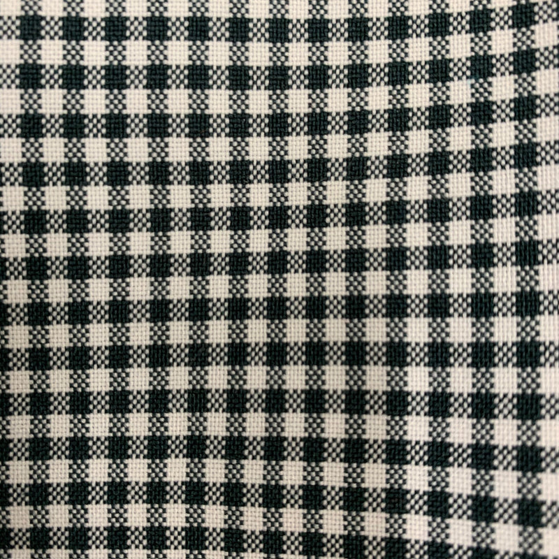 Keira BLACK Mini Checkered Polyester Poplin Fabric by the Yard - 10048