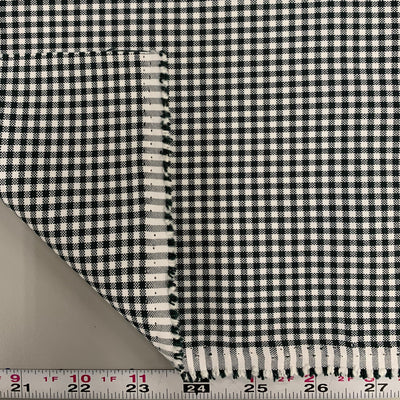 Keira BLACK Mini Checkered Polyester Poplin Fabric by the Yard - 10048