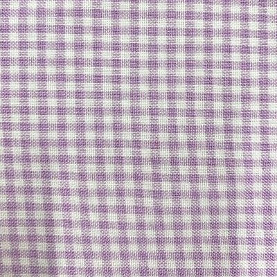 Keira LAVENDER Mini Checkered Polyester Poplin Fabric by the Yard - 10048