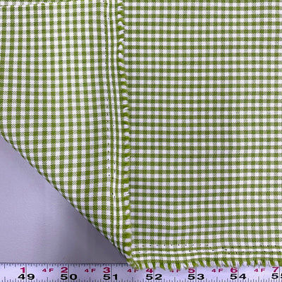 Keira APPLE GREEN Mini Checkered Polyester Poplin Fabric by the Yard - 10048