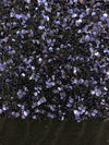 Stephanie NAVY BLUE Overlap Sequins on NAVY Stretch Velvet Fabric by the Yard for Gowns, Apparel, Costumes, Crafts - 10185