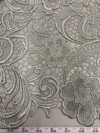 Maggie GREY Guipure Venice Heavy Lace Fabric by the Yard - 10019