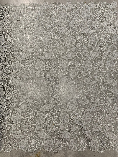 Maggie GREY Guipure Venice Heavy Lace Fabric by the Yard - 10019