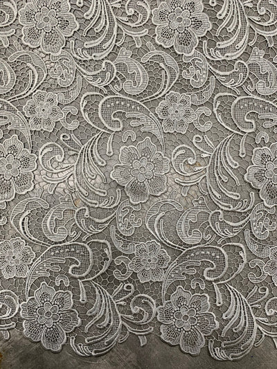 Maggie GREY Guipure Venice Heavy Lace Fabric by the Yard - 10019