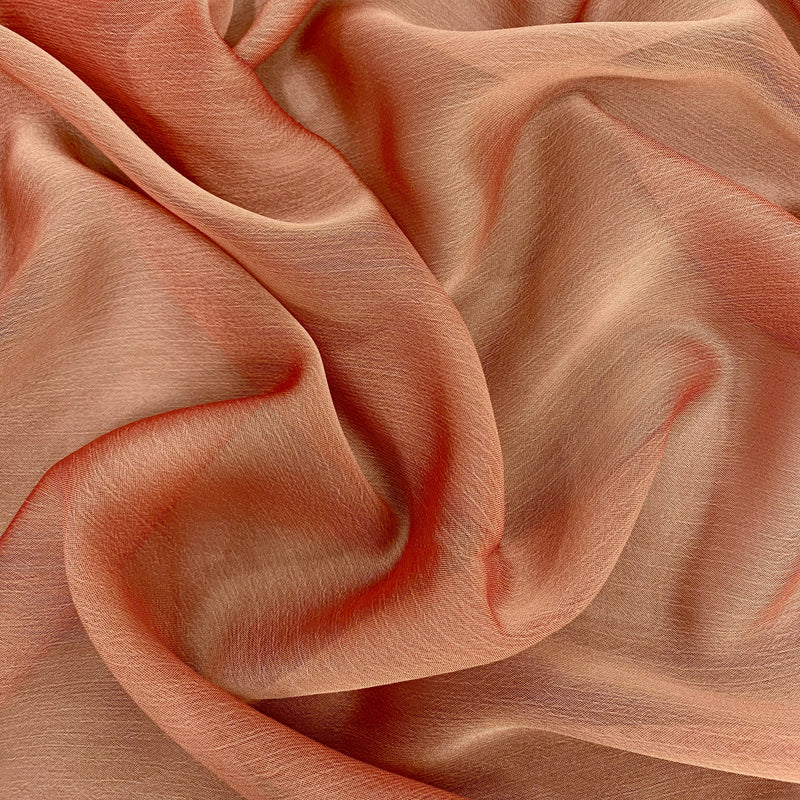Jolene RED GOLD Polyester Two-Tone Chiffon Fabric by the Yard - 10135