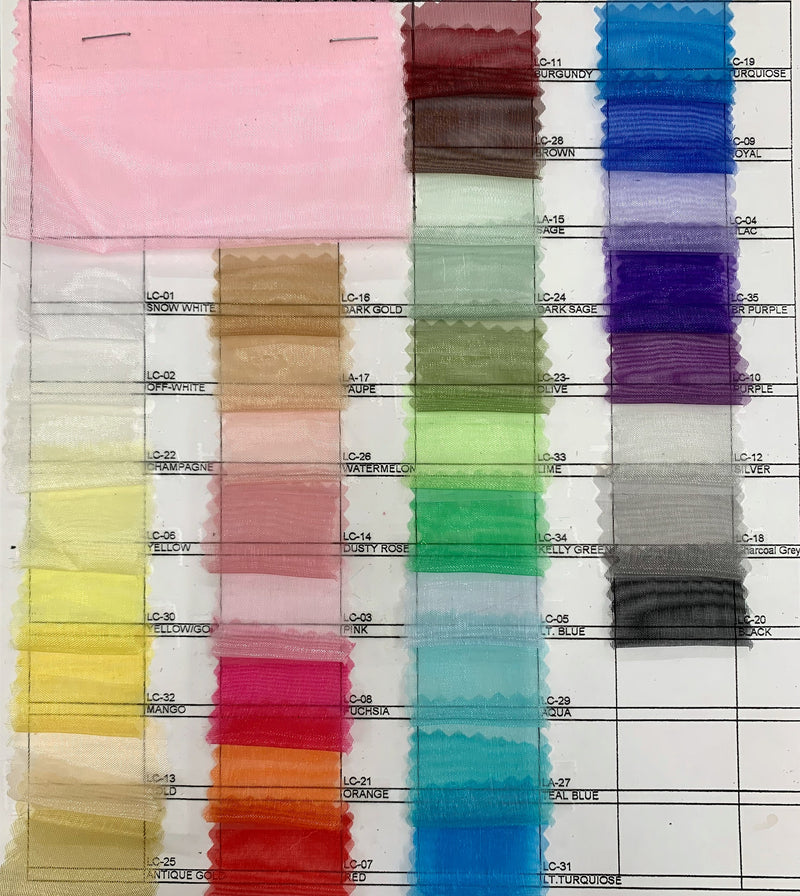 Tiana Polyester Mirror Organza Fabric for wedding dresses, gowns, lining, party decorations, displays, chair wraps, costumes, crafts