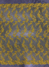 Cristina BRIGHT YELLOW Polyester Floral Embroidery with Sequins on Mesh Lace Fabric by the Yard for Gown, Wedding, Bridesmaid, Prom - 10076