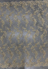 Cristina CHAMPAGNE Polyester Floral Embroidery with Sequins on Mesh Lace Fabric by the Yard for Gown, Wedding, Bridesmaid, Prom - 10076
