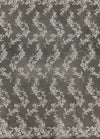 Cristina IVORY Polyester Floral Embroidery with Sequins on Mesh Lace Fabric by the Yard for Gown, Wedding, Bridesmaid, Prom - 10076