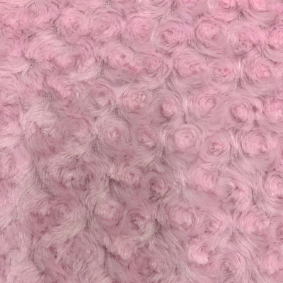 Ruth LIGHT PINK Cuddle Minky Rosette Soft Faux Fur Fabric by the Yard - 10083