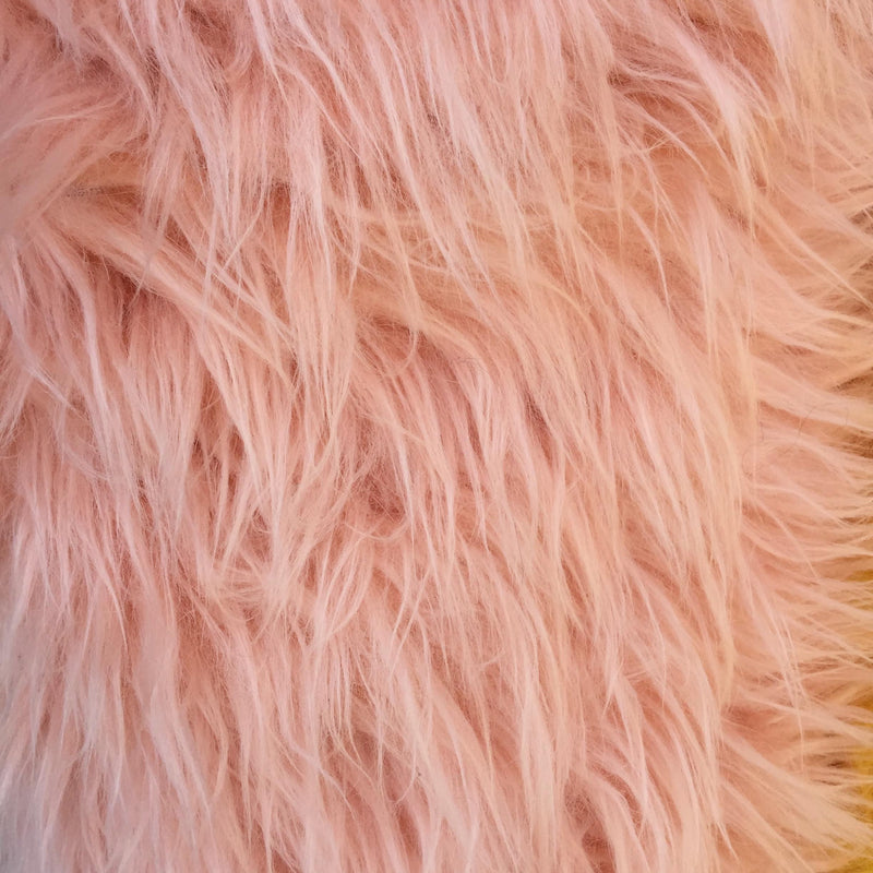 Eden PEACH Shaggy Long Pile Soft Faux Fur Fabric for Fursuit, Cosplay Costume, Photo Prop, Trim, Throw Pillow, Crafts