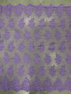 Brianna LAVENDER Polyester Floral Embroidery with Sequins on Mesh Lace Fabric by the Yard - 10020