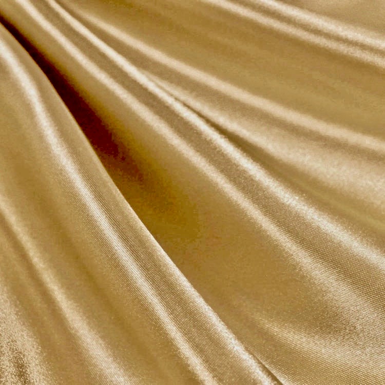 Eliza CHAMPAGNE Shiny Heavy Bridal Wedding Satin Fabric by the Yard - 10009