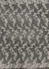Cristina WHITE Polyester Floral Embroidery with Sequins on Mesh Lace Fabric by the Yard for Gown, Wedding, Bridesmaid, Prom - 10076