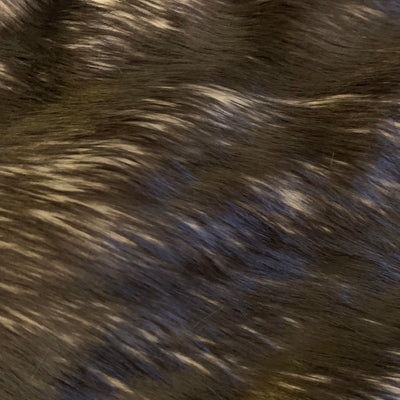 Bristol BLACK Tip Candy Shag Long Pile Soft Faux Fur Fabric for Fursuit, Cosplay Costume, Photo Prop, Trim, Throw Pillow, Crafts