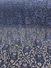 Elaine NAVY BLUE Floral Scalloped Nylon Spandex Stretch Lace Light Weight Fabric for Clothes, Lingerie, Costumes, Decorations, Crafts