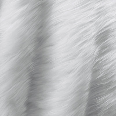 Eden WHITE Shaggy Long Pile Soft Faux Fur Fabric for Fursuit, Cosplay Costume, Photo Prop, Trim, Throw Pillow, Crafts NewFabricsDaily