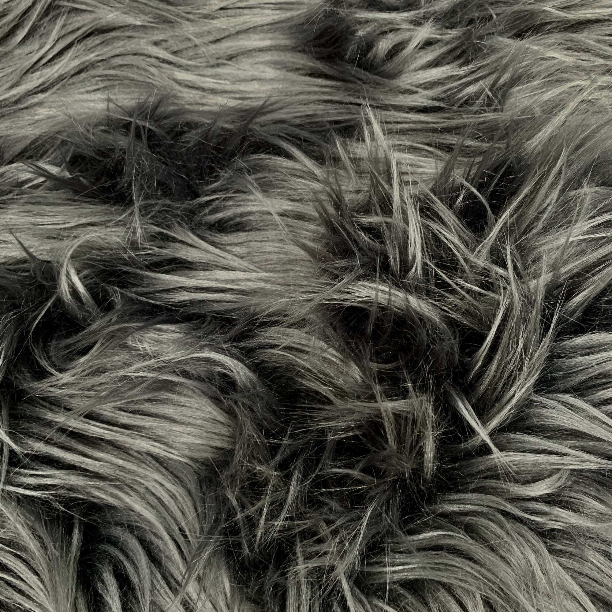 Eden DARK GREY Shaggy Long Pile Soft Faux Fur Fabric for Fursuit, Cosplay Costume, Photo Prop, Trim, Throw Pillow, Crafts