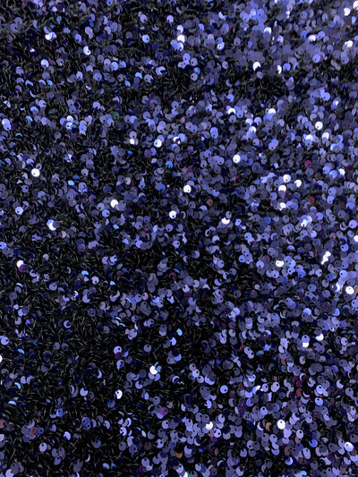 Stephanie NAVY BLUE Overlap Sequins on NAVY Stretch Velvet Fabric by the Yard for Gowns, Apparel, Costumes, Crafts - 10185