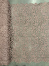 Maggie DARK MAUVE Guipure Venice Heavy Lace Fabric by the Yard - 10019