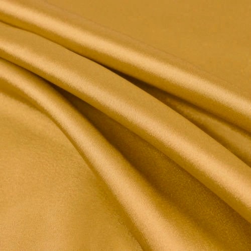 Payton GOLD Faux Silk Minimal Stretch Charmeuse Satin Fabric by the Yard - 10017