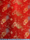 Kate RED Floral Brocade Chinese Satin Fabric by the Yard - 10037