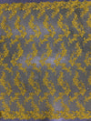 Cristina BRIGHT YELLOW Polyester Floral Embroidery with Sequins on Mesh Lace Fabric by the Yard for Gown, Wedding, Bridesmaid, Prom - 10076