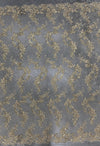 Cristina CHAMPAGNE Polyester Floral Embroidery with Sequins on Mesh Lace Fabric by the Yard for Gown, Wedding, Bridesmaid, Prom - 10076