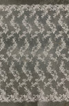 Cristina IVORY Polyester Floral Embroidery with Sequins on Mesh Lace Fabric by the Yard for Gown, Wedding, Bridesmaid, Prom - 10076