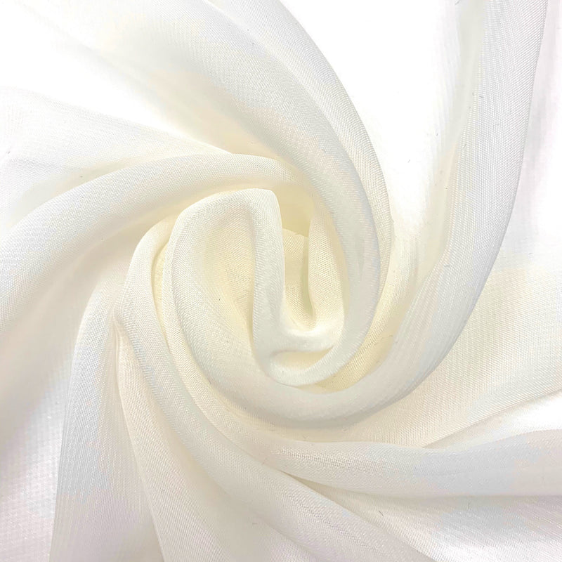 Danielle IVORY Polyester Hi-Multi Chiffon Fabric by the Yard - 10075