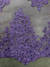 Brianna LAVENDER Polyester Floral Embroidery with Sequins on Mesh Lace Fabric by the Yard - 10020