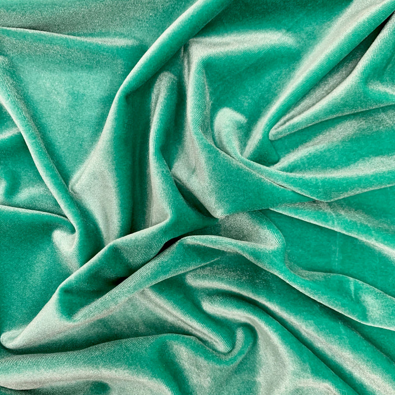 Princess SEAFOAM Polyester Spandex Stretch Velvet Fabric for Bows, Top Knots, Head Wraps, Scrunchies, Clothes, Costumes, Crafts - 10001