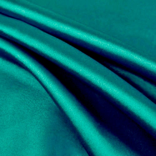 Payton TEAL GREEN Faux Silk Minimal Stretch Charmeuse Satin Fabric by the Yard - 10017