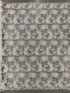 Dakota IVORY Polyester Corded Floral Embroidery on Mesh Lace Fabric by the Yard - 10043