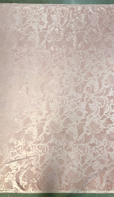 Anne BLUSH Embossed Floral Polyester Stretch Velvet Fabric for Bows, Headwraps, Top Knot, Scrunchies, Clothes, Costumes, Crafts - 10184