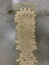 Zelda LIGHT CHAMPAGNE Vegas Peacock Beaded Sequins Embroidered on Mesh Lace Fabric by Panel - 10200