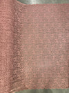 Elaine MAUVE Floral Scalloped Nylon Spandex Stretch Lace Light Weight Fabric for Clothes, Lingerie, Costumes, Decorations, Crafts