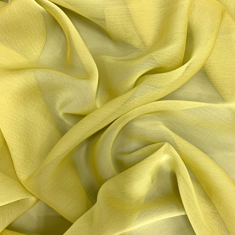 Jolene LIMELIGHT YELLOW Polyester Two-Tone Chiffon Fabric by the Yard - 10135